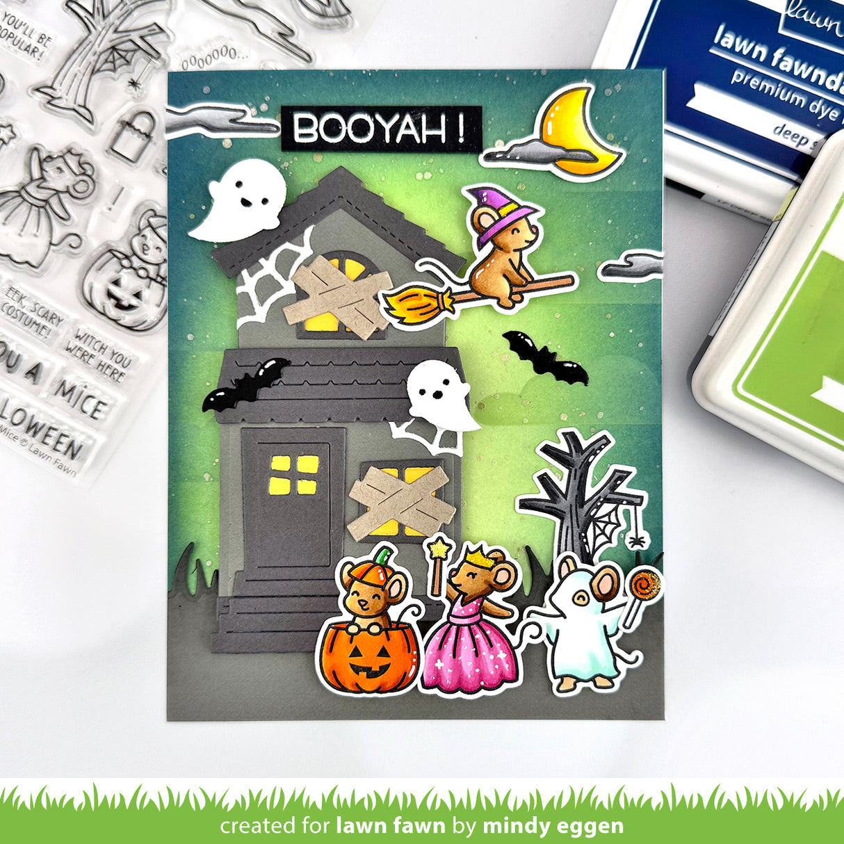 Lawn Fawn halloween mice Stamp
