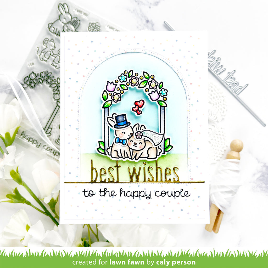 Lawn Fawn Best Wishes Line Border Die