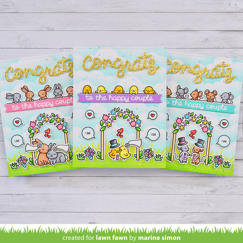 Lawn Fawn Happy Couples Stamp and Die Set Bundle