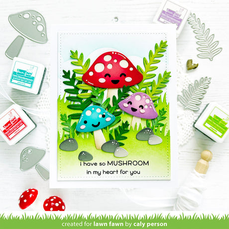 Lawn Fawn Happy Mushrooms Die Set