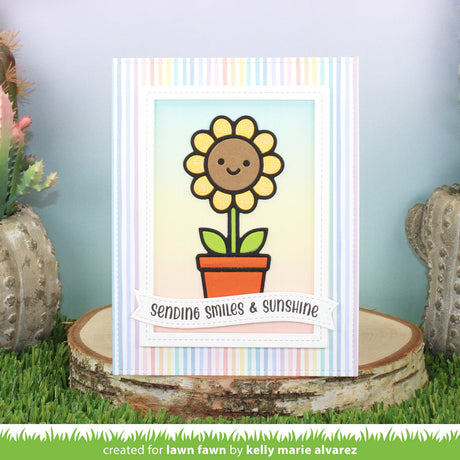 Lawn Fawn Happy Potted Flower Die Set