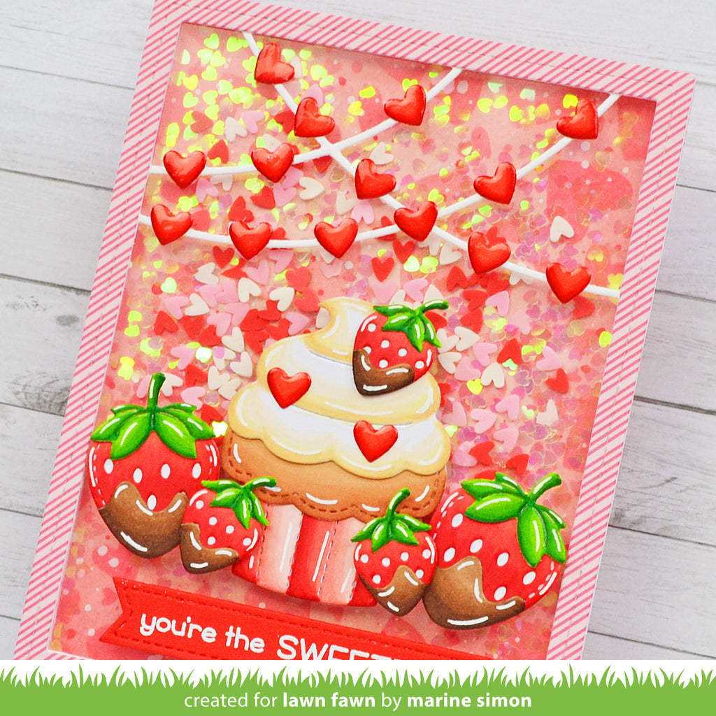 Lawn Fawn Heart Garland Backdrop Die