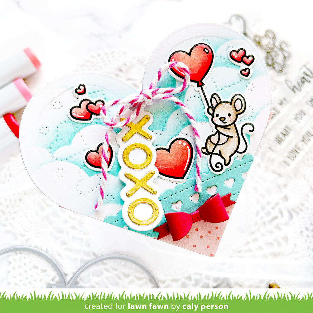 Lawn Fawn Heart Pouch Die Set