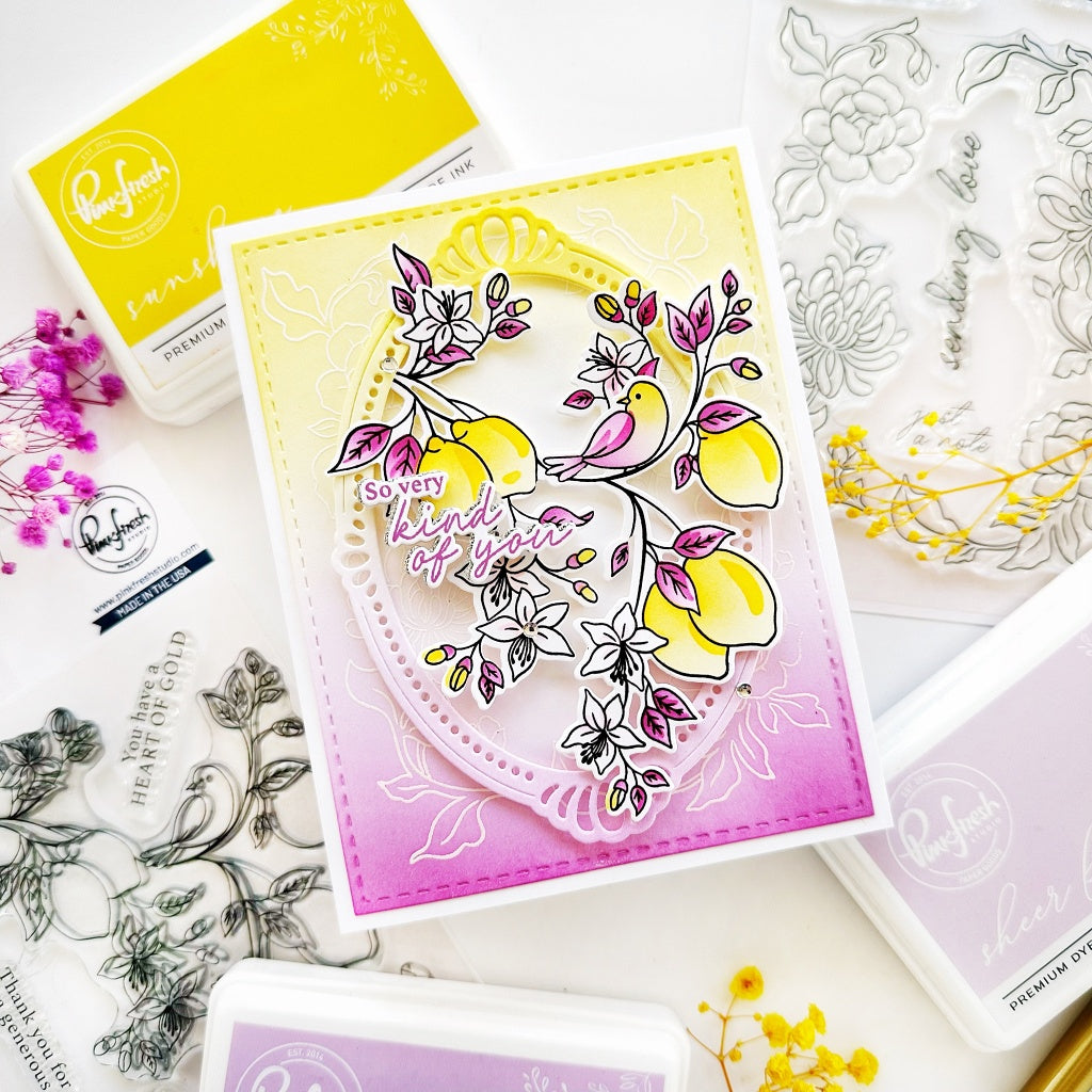 Pinkfresh Studio Heart of Gold Stamp, Die & Stencil Bundle
