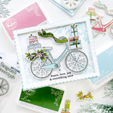 Holiday Bicycle Stamp, Die & Stencil Bundle