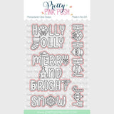 Pretty Pink Posh Holiday Word Scenes dies