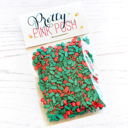 Pretty Pink Posh Holly Berries Clay Confetti