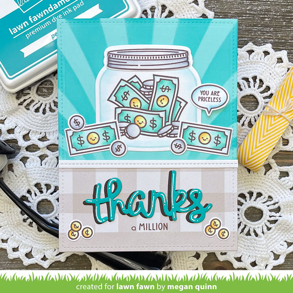 Lawn Fawn Lawn Clippings Draped Ribbons Stencil