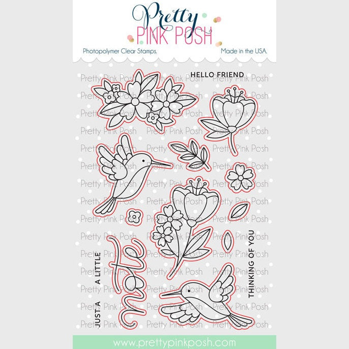 Pretty Pink Posh Hummingbird Floral bundle