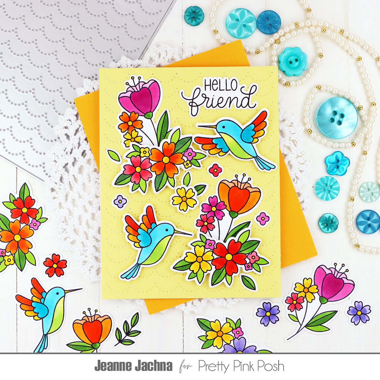 Pretty Pink Posh Hummingbird Floral bundle
