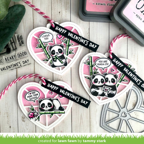 Lawn Fawn Stitched Happy Heart Geo Frame Add-on