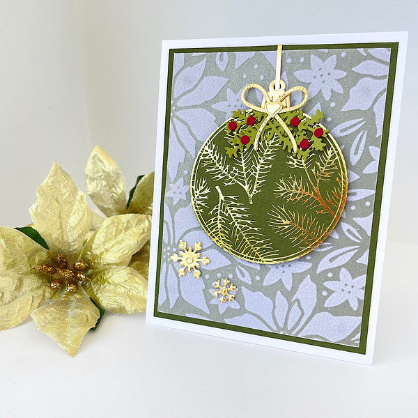 Spellbinders Pine Sprays Hot Foil Plate - Glimmer for the Holidays Collection