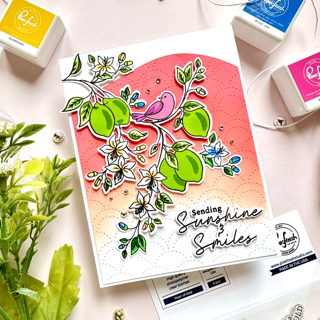Pinkfresh Studio Heart of Gold Stamp, Die & Stencil Bundle