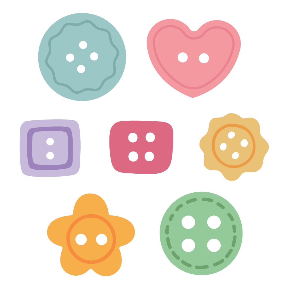Honey Bee Stamps In Stitches: Buttons - Honey Cuts