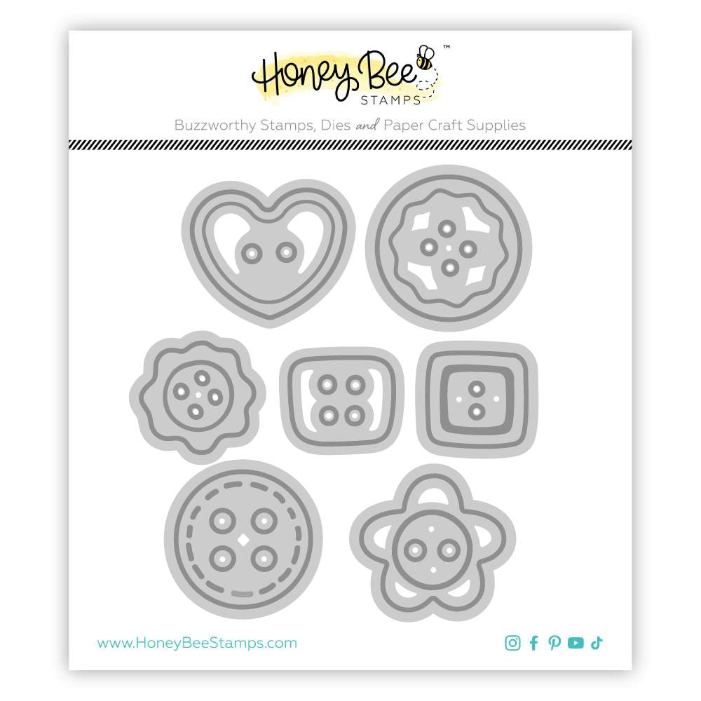 Honey Bee Stamps In Stitches: Buttons - Honey Cuts