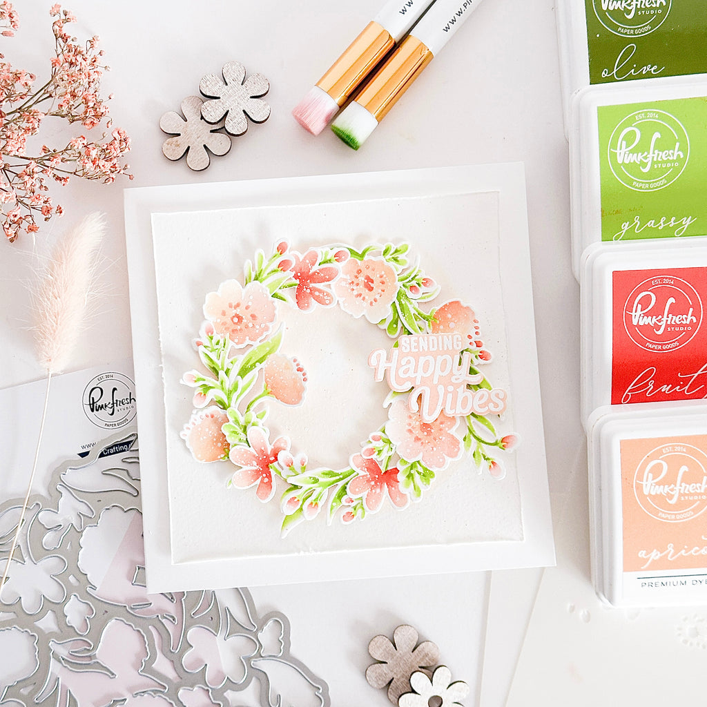 Pinkfresh Studio Happy Vibes Stamp & Die Set Bundle