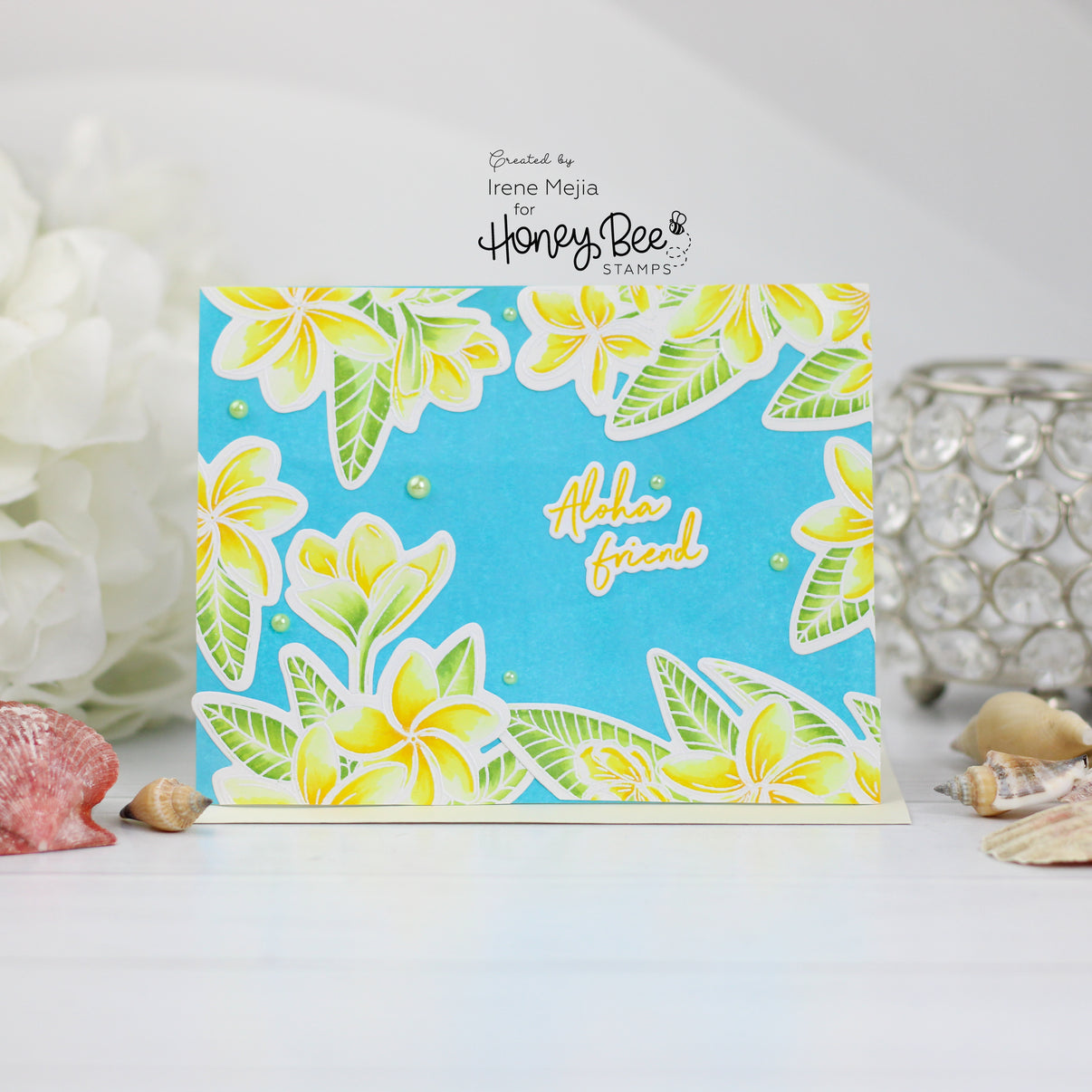 Honey Bee Stamps Paradise Plumerias Stamp & Honey Cut Die Bundle