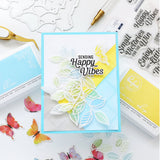 Pinkfresh Studio Fluttering Butterflies Stamp, Die, Stencil & Washi Bundle