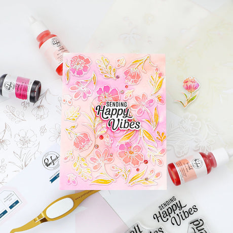 Pinkfresh Studio Happy Vibes Stamp & Die Set Bundle
