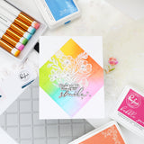 Pinkfresh Studio Breezy Blossoms Stamp, Die, Stencil & Press Plate Bundle