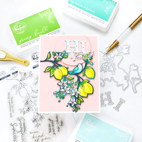 Pinkfresh Studio Heart of Gold Stamp, Die & Stencil Bundle