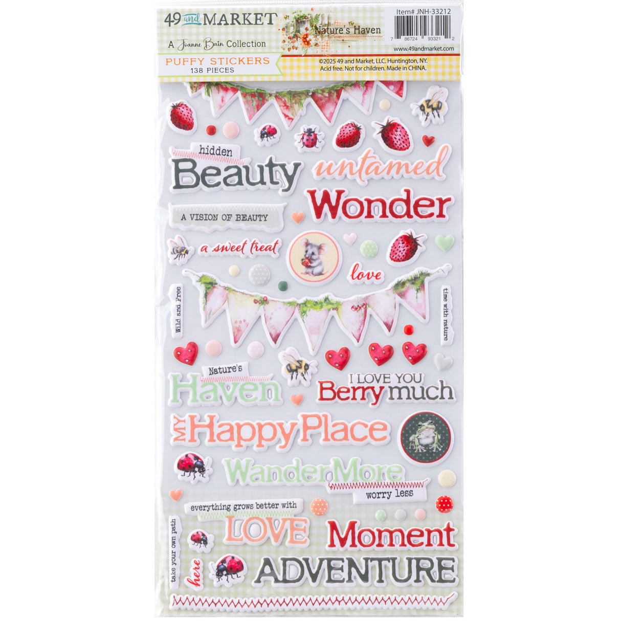 49 and Market Nature’s Haven Puffy Stickers
