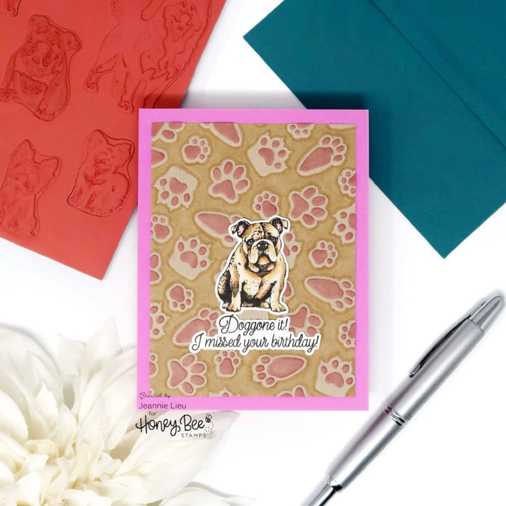 Honey Bee Stamps Paw Prints 3D Embossing Folder