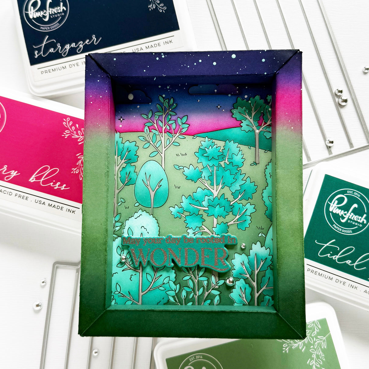 Pinkfresh Studio Dreamer's Forest cling stamp