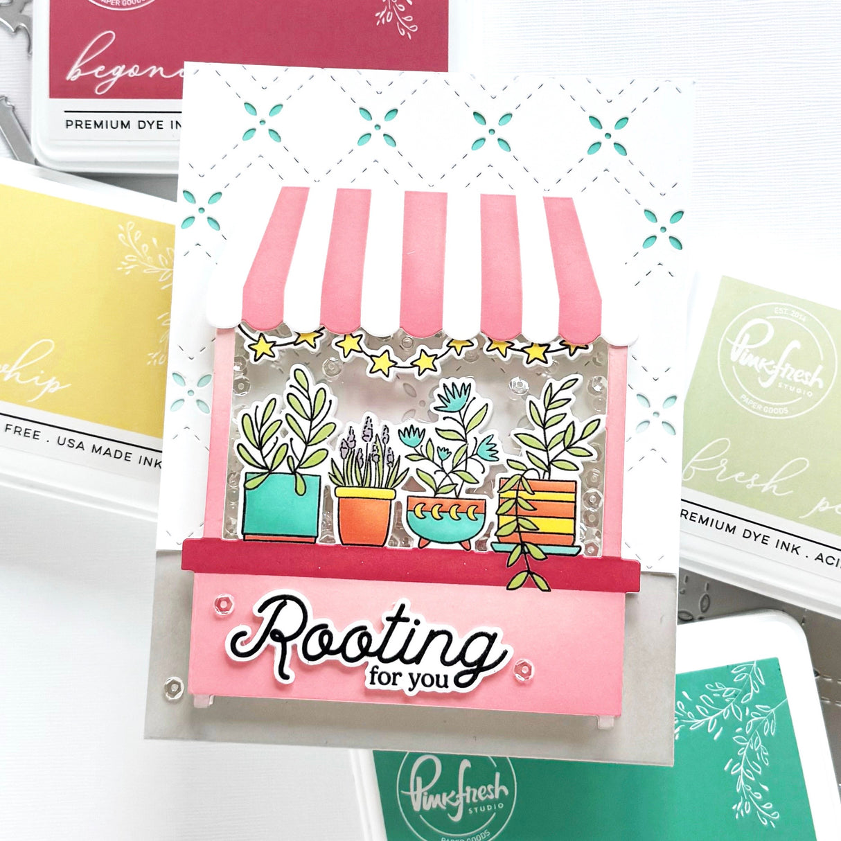 Pinkfresh Studio Petal Trellis coverplate die