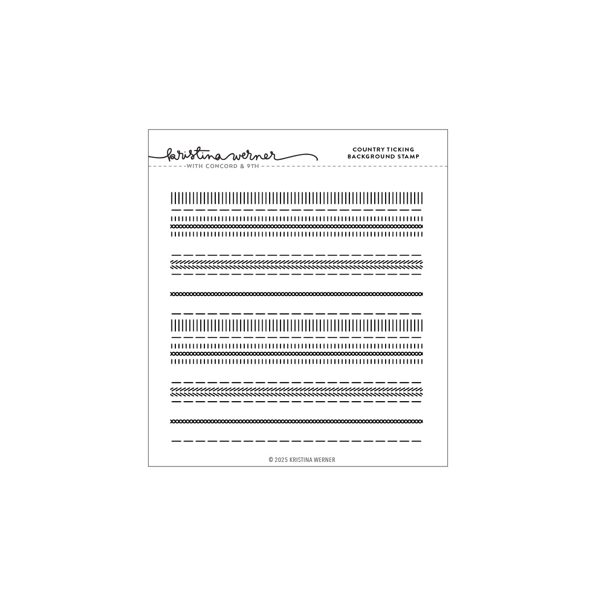 Concord & 9th Country Ticking Background Stamp (6 x 6) by Kristina Werner
