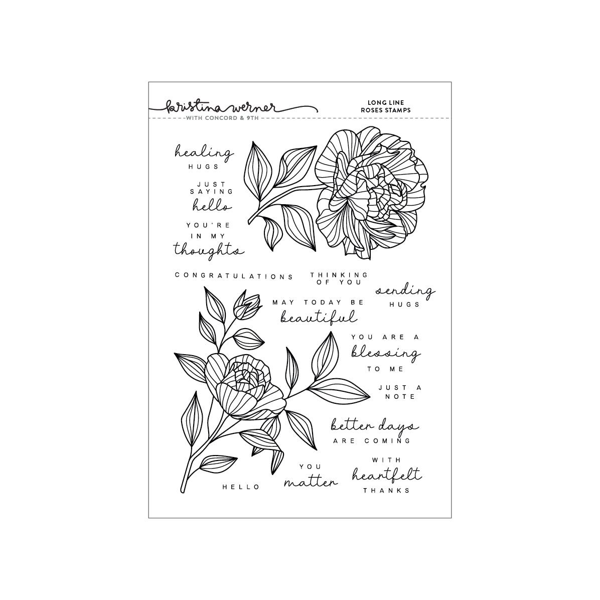 Concord & 9th Long Line Roses Bundle by Kristina Werner
