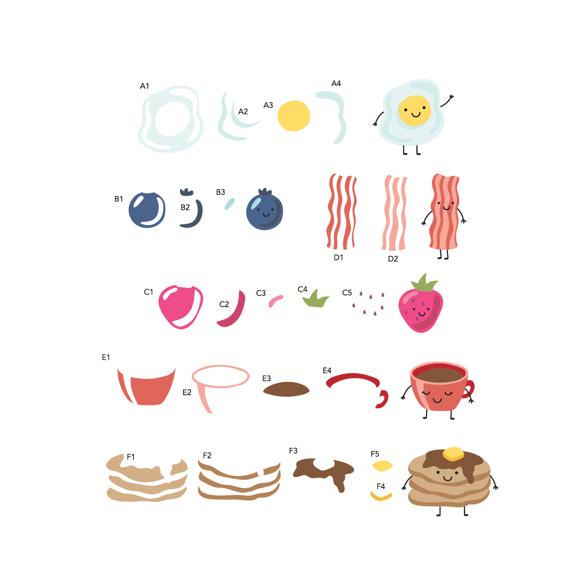 Concord & 9th Breakfast Buddies Stamp Set (6 x 8)