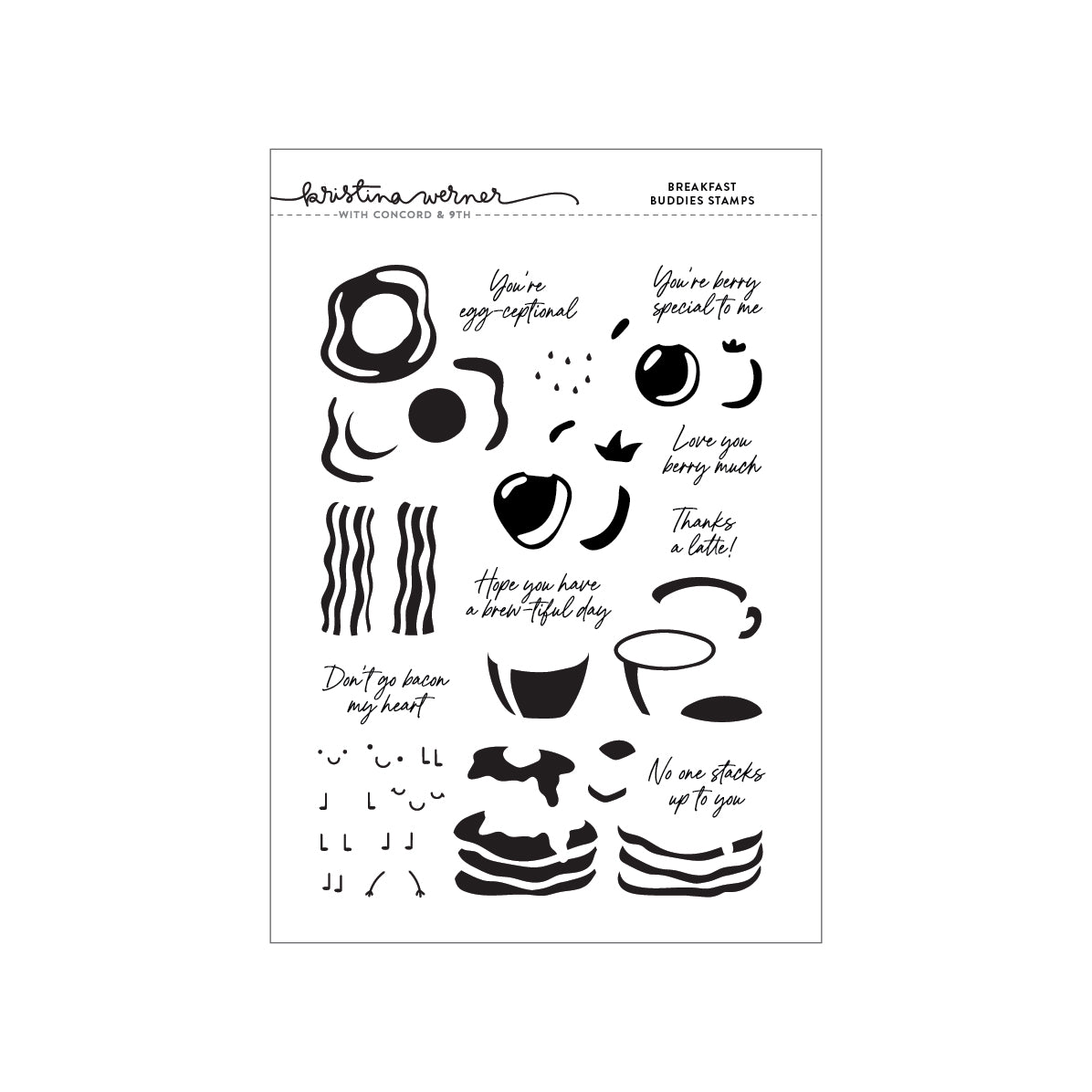 Concord & 9th Breakfast Buddies Stamp Set (6 x 8)