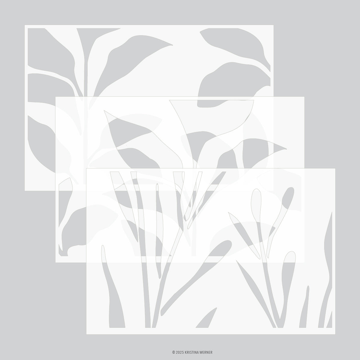 Concord & 9th Kristina Werner Botanic Shade Stencil Pack (3 qty.; 6 x 9)