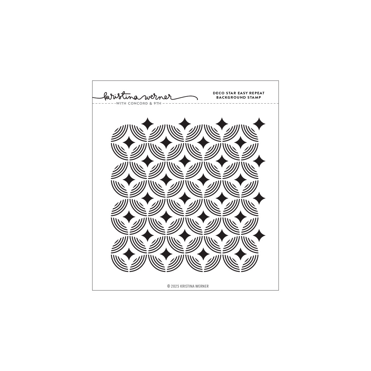 Concord & 9th Deco Star Easy Repeat Background Stamp (6 x 6)