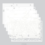 Concord & 9th Holiday Icons Stencil Pack (6 qty; 6 x 9)