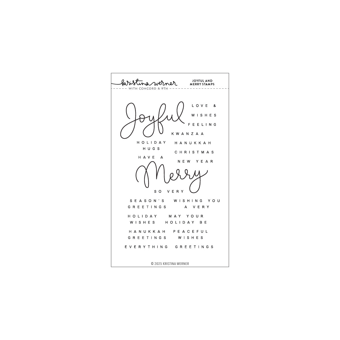 Concord & 9th Joyful and Merry Stamp Set (4 x 6)