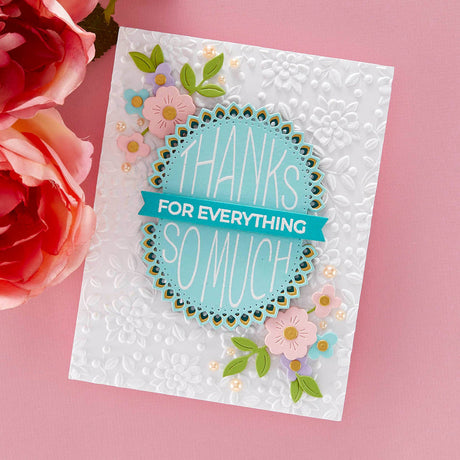 Spellbinders Kaleidoscope Arch Sentiments Clear Stamp Set - Kaleidoscope Arch Collection