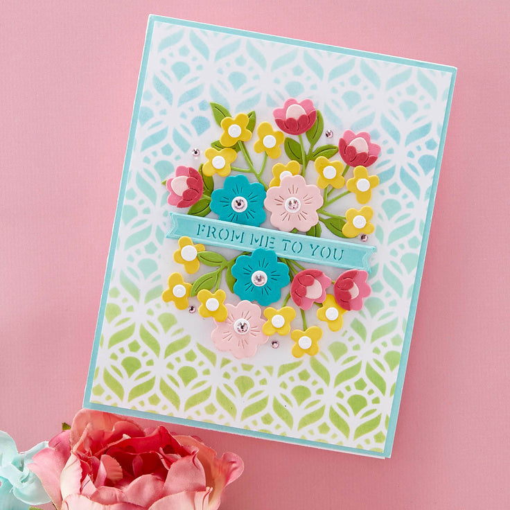 Spellbinders Kaleidoscope Window Stencil - Kaleidoscope Arch Collection