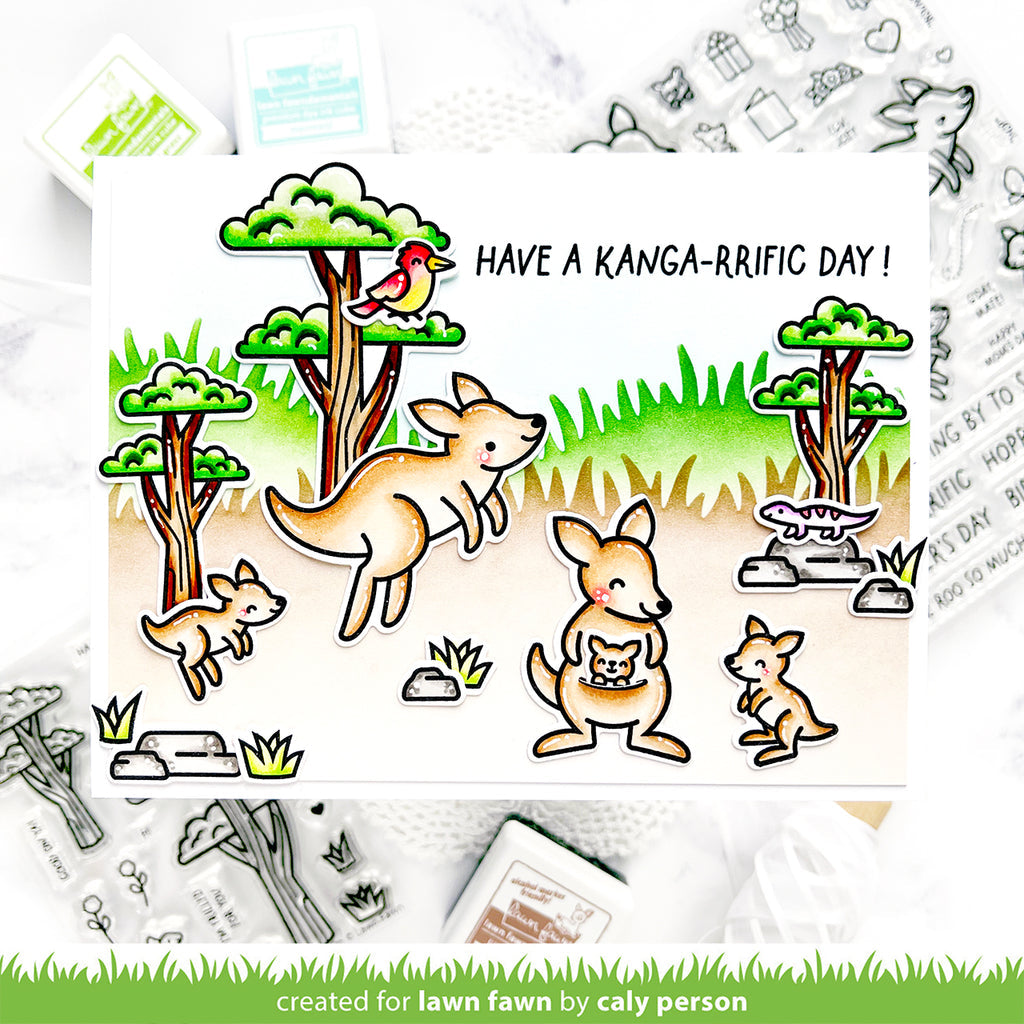 Lawn Fawn Kanga-riffic Stamp and Die Set Bundle