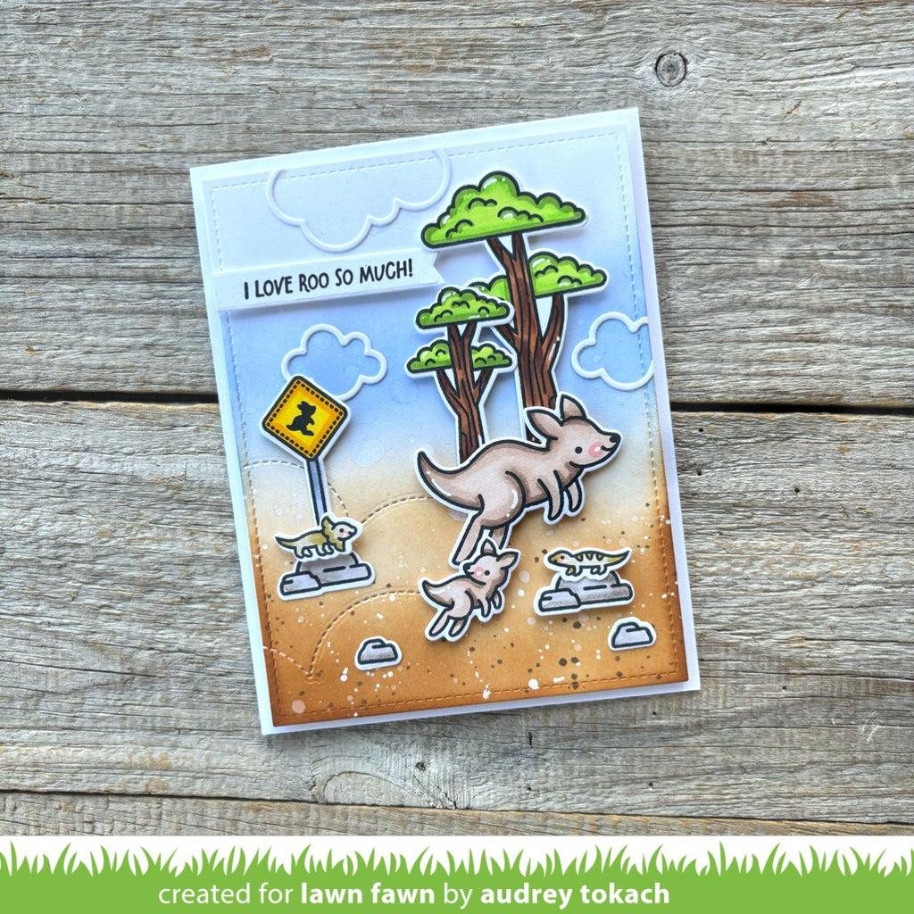 Lawn Fawn Kanga-riffic Stamp and Die Set Bundle