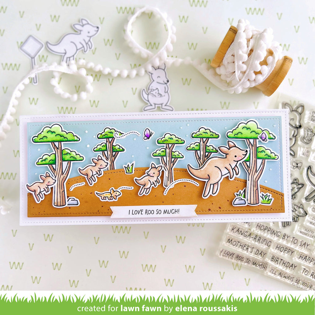 Lawn Fawn Kanga-riffic Stamp and Die Set Bundle