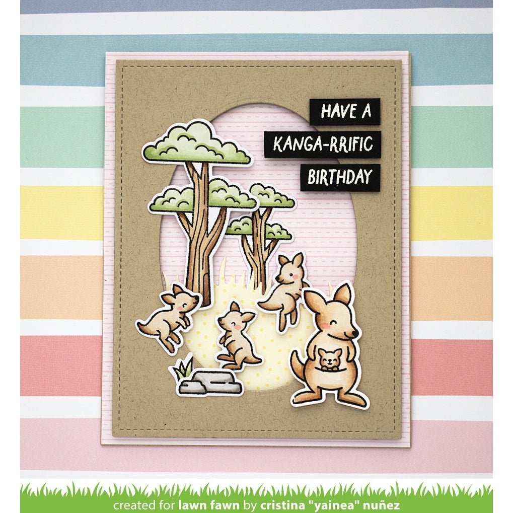 Lawn Fawn Kanga-riffic Stamp and Die Set Bundle