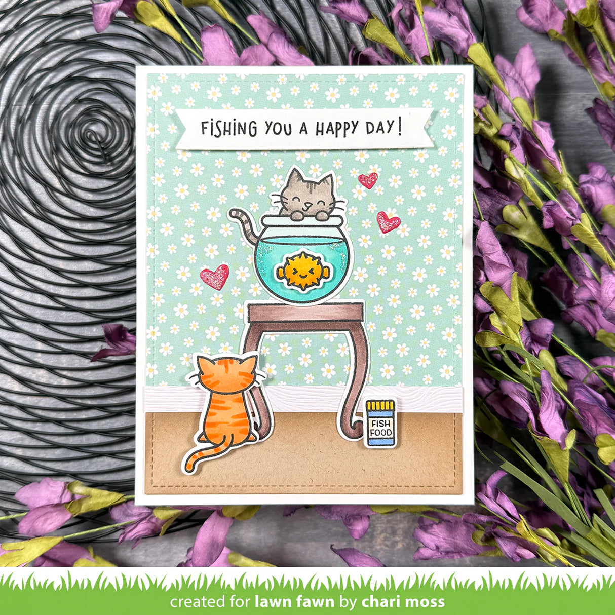Lawn Fawn keep on swimming add-on stamp