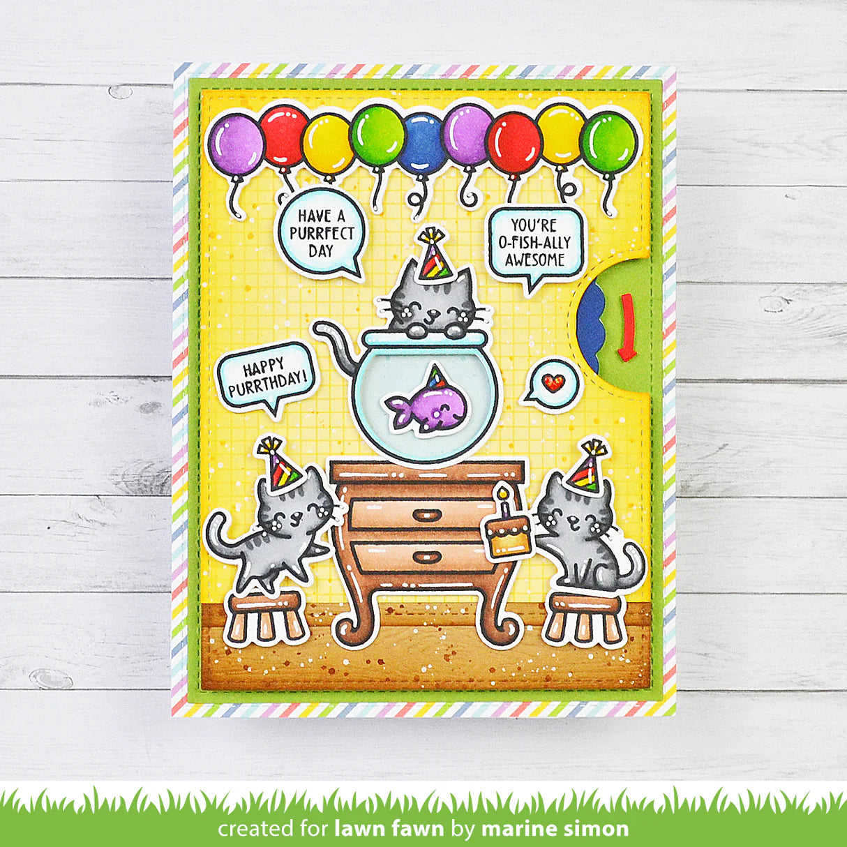 Lawn Fawn keep on swimming add-on stamp