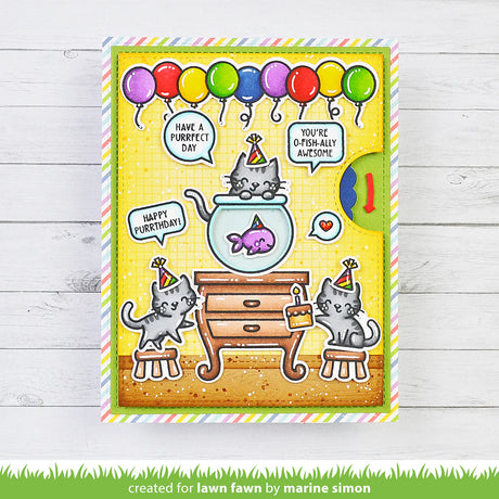 Lawn Fawn keep on swimming add-on lawn cuts