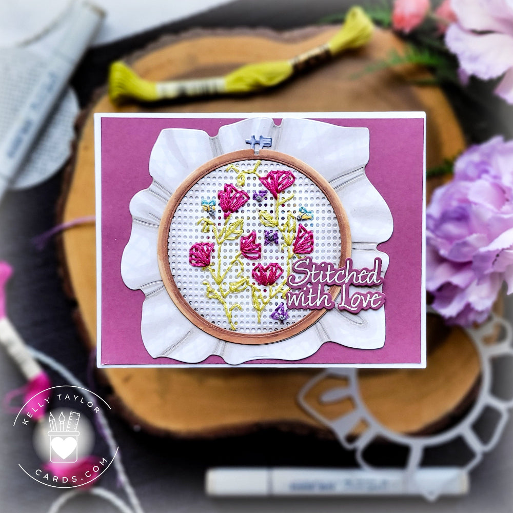 Honey Bee Stamps Stitched With Love - 6"x8" Stamp Set