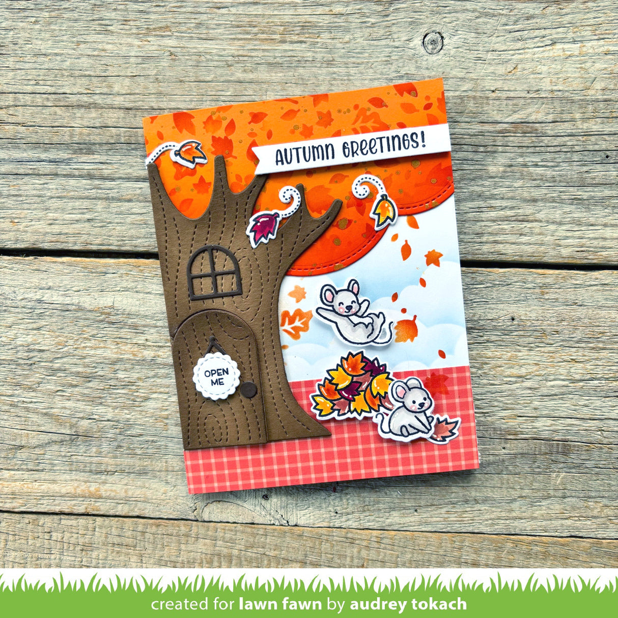 Lawn Fawn knock knock, who's there? tree add-on