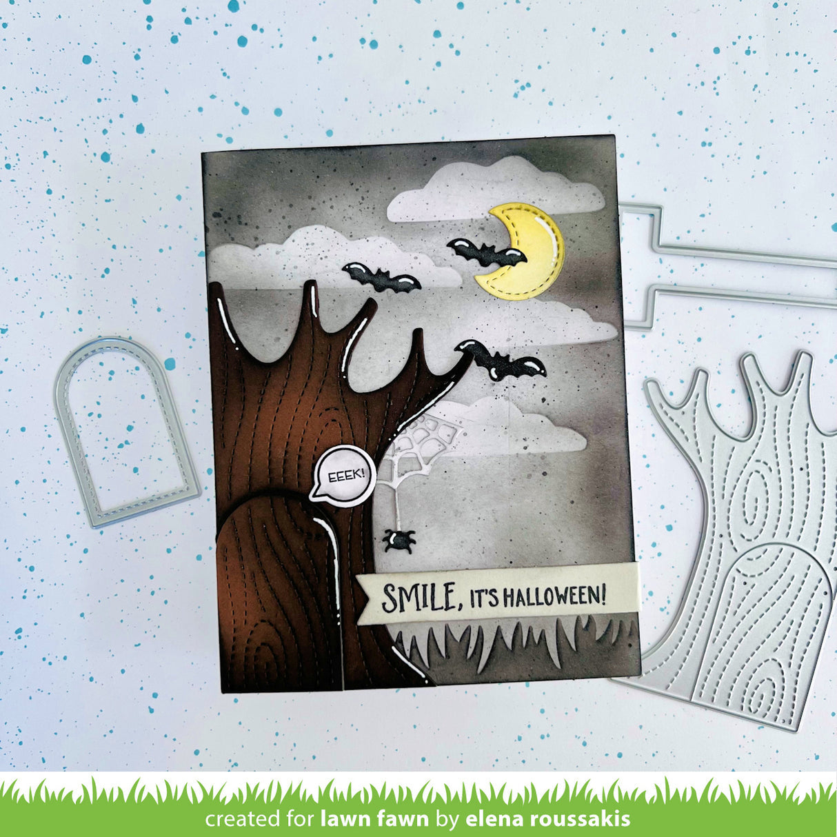 Lawn Fawn knock knock, who's there? tree add-on