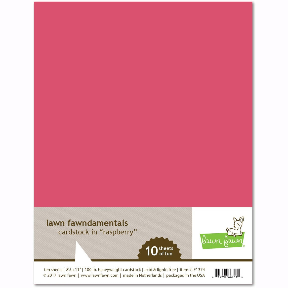 Lawn Fawn Raspberry Cardstock